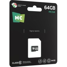 Карта памяти MORE CHOICE (4620202552280) 64Gb Micro-SD Class10 V10 MC64