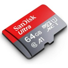 SANDISK Карта памяти microSDXC UHS-I Ultra 64 ГБ, 100 МБ/с, Class 10, SDSQUNR-064G-GN3MN, 1 шт., без адаптера
