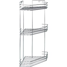 РОССИЯ RUS-385062-3 Полка для ванной 3-х ярусная угловая