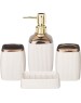 Аксессуары д/ванной комнаты LEFARD 755-1003 набор для ванной 400мл 7,6*7,6*17см (4 предмета)