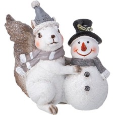 Фигурка LEFARD 79-242 БЕЛКА СО СНЕГОВИКОМ 14,5*7*14см