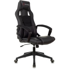 Кресло компьютерное игровое ZOMBIE Кресло игровое Arena черный ткань/эко.кожа крестов. пластик