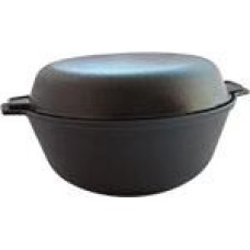КАМСКАЯ ПОСУДА к33 чугунный с чугунной крышкой-сковородой 3л