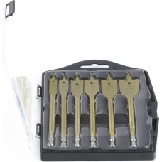 Набор сверл MATRIX Набор сверл перовых по дереву, 10-12-16-18-20-25 мм, 6 шт, пластиковый кейс, 70445