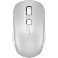 A4TECH Мышь беспроводная Fstyler FB26CS Air2, Bluetooth/Радио, оптическая, USB, USB-C, 2000dpi, серебристый и белый [fb26cs air2 icy white]