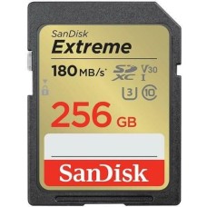 Карта памяти SANDISK Карта памяти Extreme SD UHS I 256GB Card for 4K Video for DSLR and Mirrorless Cameras 180MB/s Read & 130MB/s Write