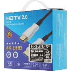 PREMIER Кабель соединительный аудио-видео 5-807 HDMI (m)/HDMI (m) 5м. черный (5-807 5.0)