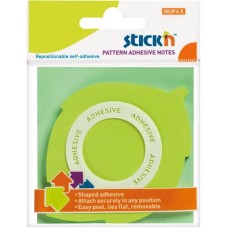 STICK`N Блок самоклеящийся бумажный 21543 70x70мм 50лист. 70г/м2 неон зеленый вырубной клей по периметру 