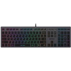 A4TECH Клавиатура FX60 серый USB slim LED (FX60 GREY / NEON) кабель 1.5м
