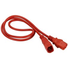 LANMASTER Шнур питания LAN-PP13/14-0.5-RD C13-С14 проводник.:3x0.75мм2 0.5м 220В 10А красный