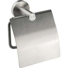 GFmark - Держатель туалетной бумаги с экраном, из нержавеющей стали, с круглым основанием, цвет САТИН. 80003