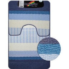 САНАКС - Коврик в ванную СТАР-ЛООП, двойной, СИНИЙ, 550 х 900, 550 х 450 мм, 100% полиэстер 00822