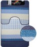 САНАКС - Коврик в ванную СТАР-ЛООП, двойной, СИНИЙ, 550 х 900, 550 х 450 мм, 100% полиэстер 00822