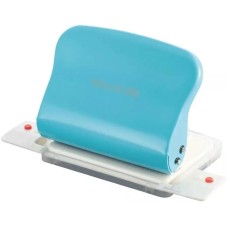 KW-TRIO Дырокол 099H5blue макс.:10лист. металл голубой отв.:10 с линейкой