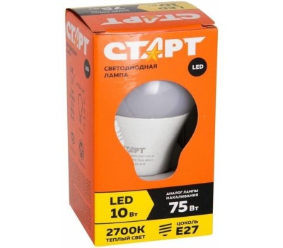 Лампа светодиодная СТАРТ (17291) LEDGLS E27 10W30 WS