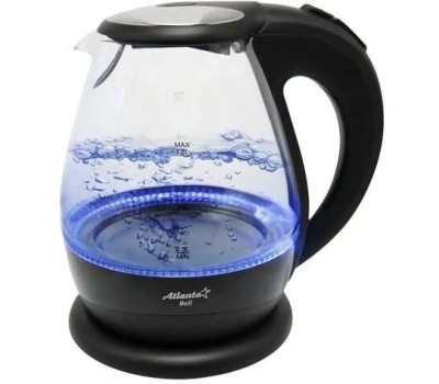 Чайник электрический ATLANTA ATH-2460 стекло черный