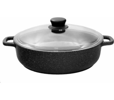 Жаровня ТРАДИЦИЯ ТС9263 а/пр литая 26см стекл/кр Сапфир