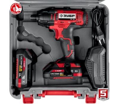 Винтоверт ЗУБР ГВЛ-255-22 18В, 2аккум., кейс