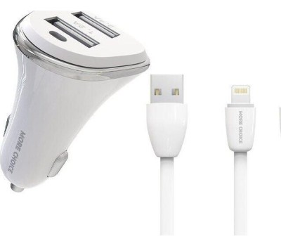 АЗУ MORE CHOICE (4627151191409) AC22i 2USB 2.4A для 8-pin White