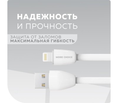 АЗУ MORE CHOICE (4627151191409) AC22i 2USB 2.4A для 8-pin White