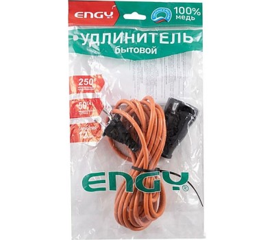 Удлинитель ENGY Премиум , 5м/1роз. (ПВС 2х0,75) (186706)