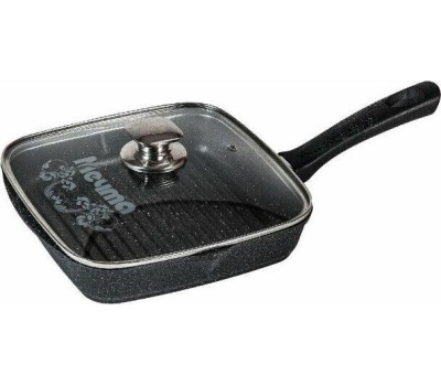 Сковорода МЕЧТА С64803 Гранит star 24*24 см с несъемной ручкой и стекл. крышкой