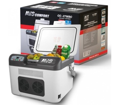 Автомобильный холодильник AVS CC-27WBC (программное цифровое управление, USB-порт)27л 12V/24V/220V