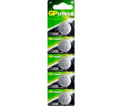Литиевые дисковые батарейки GP (10805) CR2430-2C5 (CR2430)