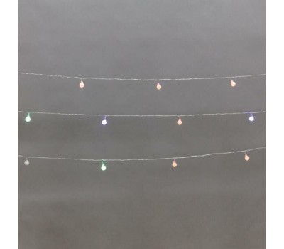 Гирлянда NEON-NIGHT (304-022) Гирлянда светодиодная Шарики 5м, 20LED, IP20, прозрачный провод, свечение мульти (RG/RB), контроллер, 8 режимов, 230В