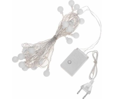 Гирлянда NEON-NIGHT (304-022) Гирлянда светодиодная Шарики 5м, 20LED, IP20, прозрачный провод, свечение мульти (RG/RB), контроллер, 8 режимов, 230В