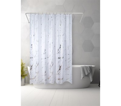 Штора для ванной ЕГ (551) Marble Штора для ванной белая