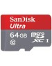 SANDISK Карта памяти microSDXC UHS-I Ultra 64 ГБ, 100 МБ/с, Class 10, SDSQUNR-064G-GN3MN, 1 шт., без адаптера