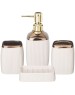 Аксессуары д/ванной комнаты LEFARD 755-1003 набор для ванной 400мл 7,6*7,6*17см (4 предмета)