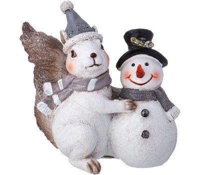 Фигурка LEFARD 79-242 БЕЛКА СО СНЕГОВИКОМ 14,5*7*14см