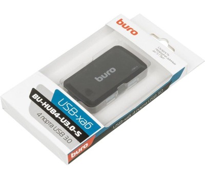 BURO Разветвитель USB 3.0 BU-HUB4-U3.0-S 4порт. черный