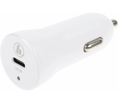 HAMA Автомобильное зарядное устройство H-183297, USB-C, 8-pin Lightning, 18Вт, 3A, белый [00183297]