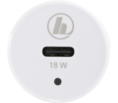 HAMA Автомобильное зарядное устройство H-183297, USB-C, 8-pin Lightning, 18Вт, 3A, белый [00183297]