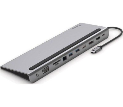 BELKIN Док-станция Connect USB-C 11-in-1 Multiport Dock. Цвет: серый