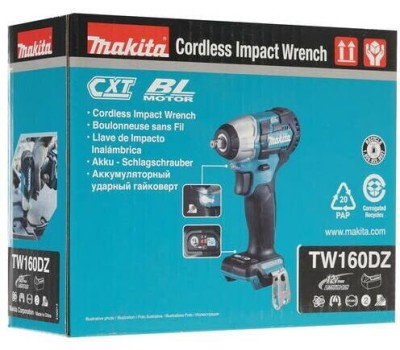 MAKITA Ударный гайковерт TW160DZ, 2Ач, без АКБ, без ЗУ