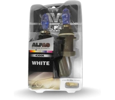 Лампа галогенная AVS Газонаполненные лампы ALFAS Maximum Intensity 4300K H13 12V 75/85W, комплект 2+2 (W5W) шт