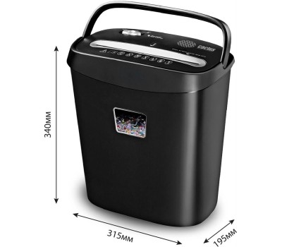 шредеры CACTUS Уничтожитель бумаг CS-SH-P4, P-4, 4х35 мм, 8 лист. одновременно, 15л