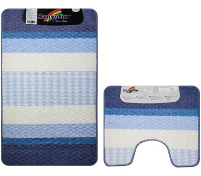 САНАКС - Коврик в ванную СТАР-ЛООП, двойной, СИНИЙ, 550 х 900, 550 х 450 мм, 100% полиэстер 00822