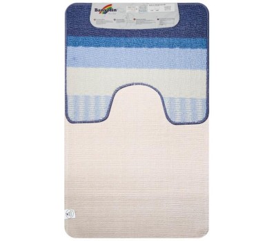 САНАКС - Коврик в ванную СТАР-ЛООП, двойной, СИНИЙ, 550 х 900, 550 х 450 мм, 100% полиэстер 00822