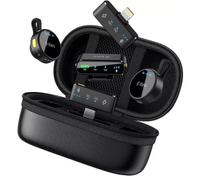 TTEC Беспроводная универсальная микрофонная система петличного типа GoMic Pro Plug&Play Universal Wireless Lavalier Microphone Kit. Цвет: черный