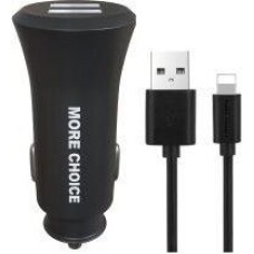 АЗУ MORE CHOICE (4627151192109) AC23i 2USB 2.4A для 8-pin Black