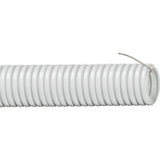 REXANT (28-0032-2) ТРУБА ГОФРИРОВАННАЯ ИЗ ПВХ O32 ММ С ЗОНДОМ, БУХТА 25 М/УП., СЕРАЯ
