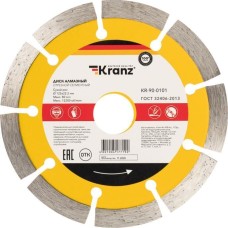 Диск алмазный KRANZ (KR-90-0101) Диск алмазный отрезной сегментный 125x22,2x1,8x10мм