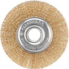 Щетка дисковая KRANZ (KR-91-1242) Щетка дисковая для УШМ, витая латунированная проволока, 125мм, отв. 22,23мм