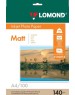 LOMOND Фотобумага A4, для струйной печати, 100л, 140г/м2, белый, покрытие матовое [0102074]
