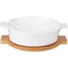 Салатник LEFARD 761-081 NATIVE с ручками на дерев.подставке 21,9*18,1*6,2см